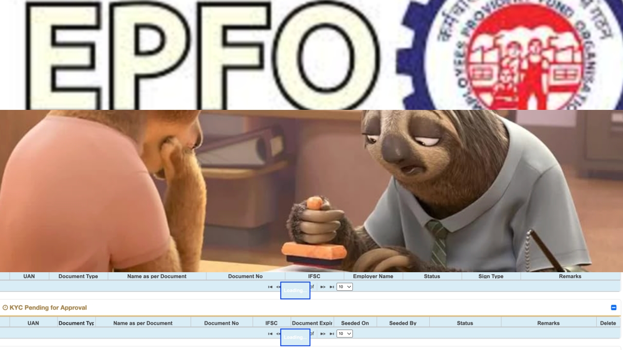 EPFO Portal So Slow, Even a Sloth Might Finish Its Work Faster