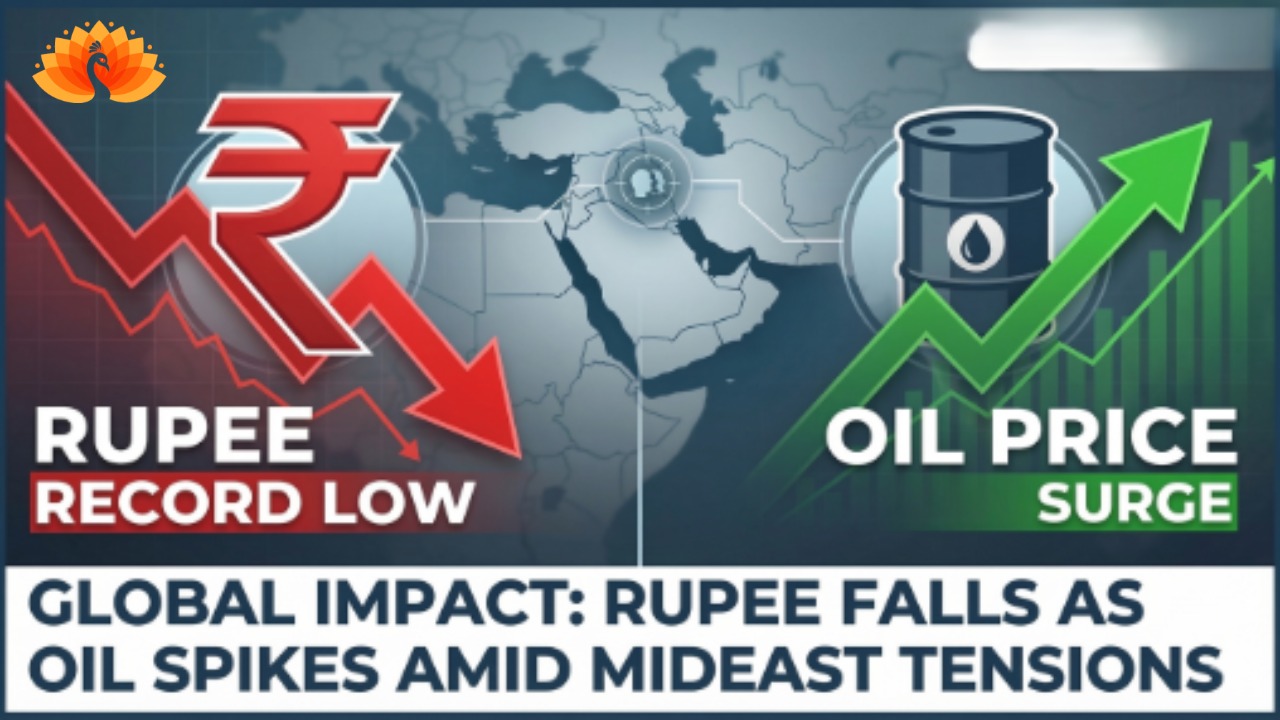 India’s Rupee Falls to Record Low Amid Global Oil Price Surge