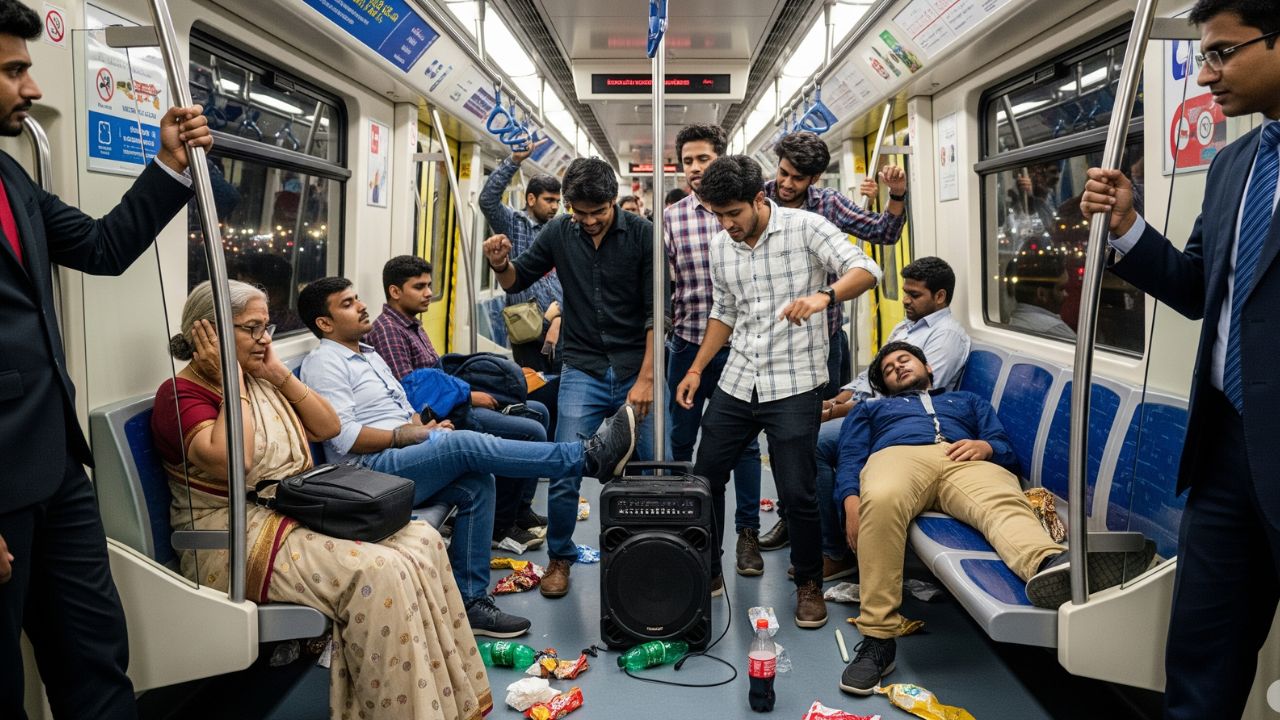 Bangalore Namma Metro: 27,000+ Passenger Violations in Six Months — Loud Music Leads, Civic Sense in Question. Mind Your Behaviour