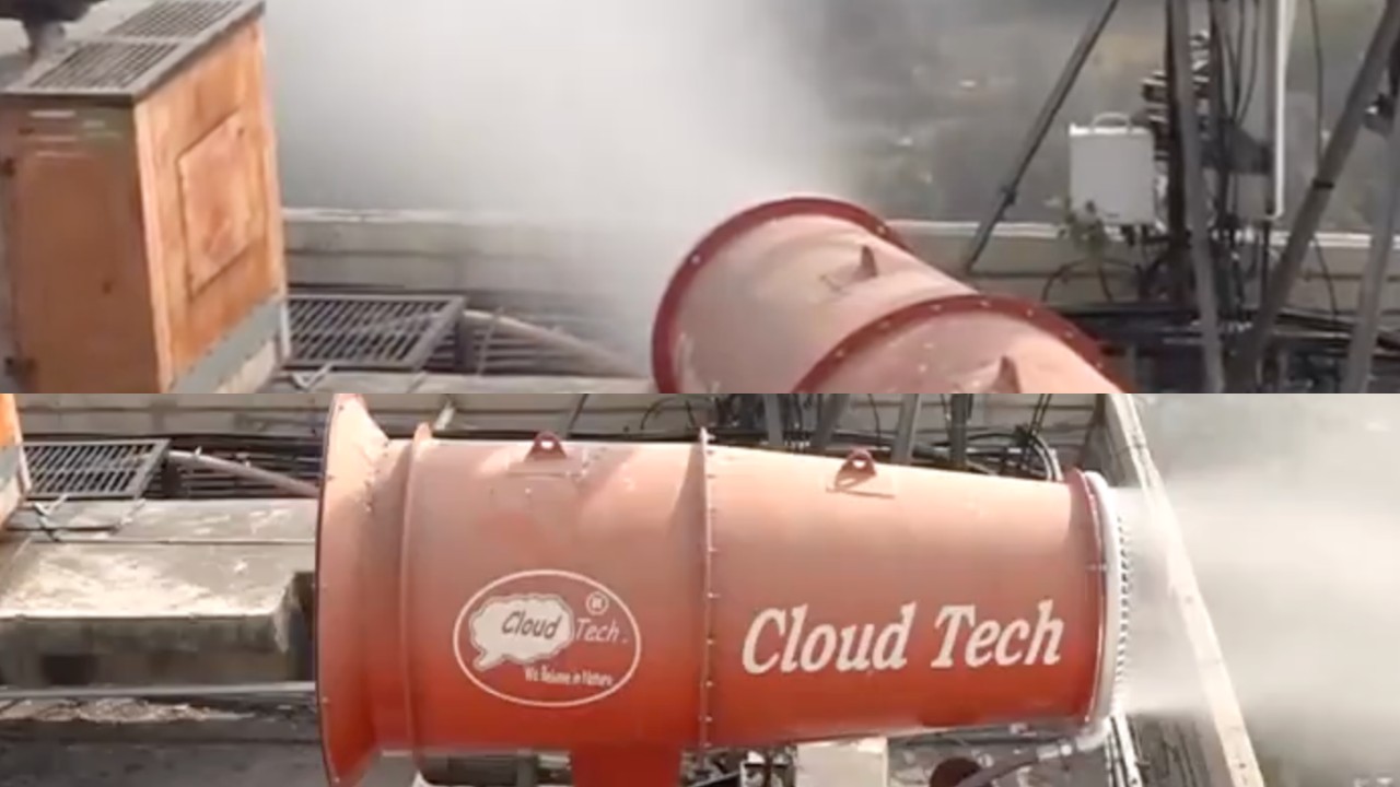 NDMC Installs Anti-Smog Guns on High-Rise Buildings to Tackle Delhi Pollution