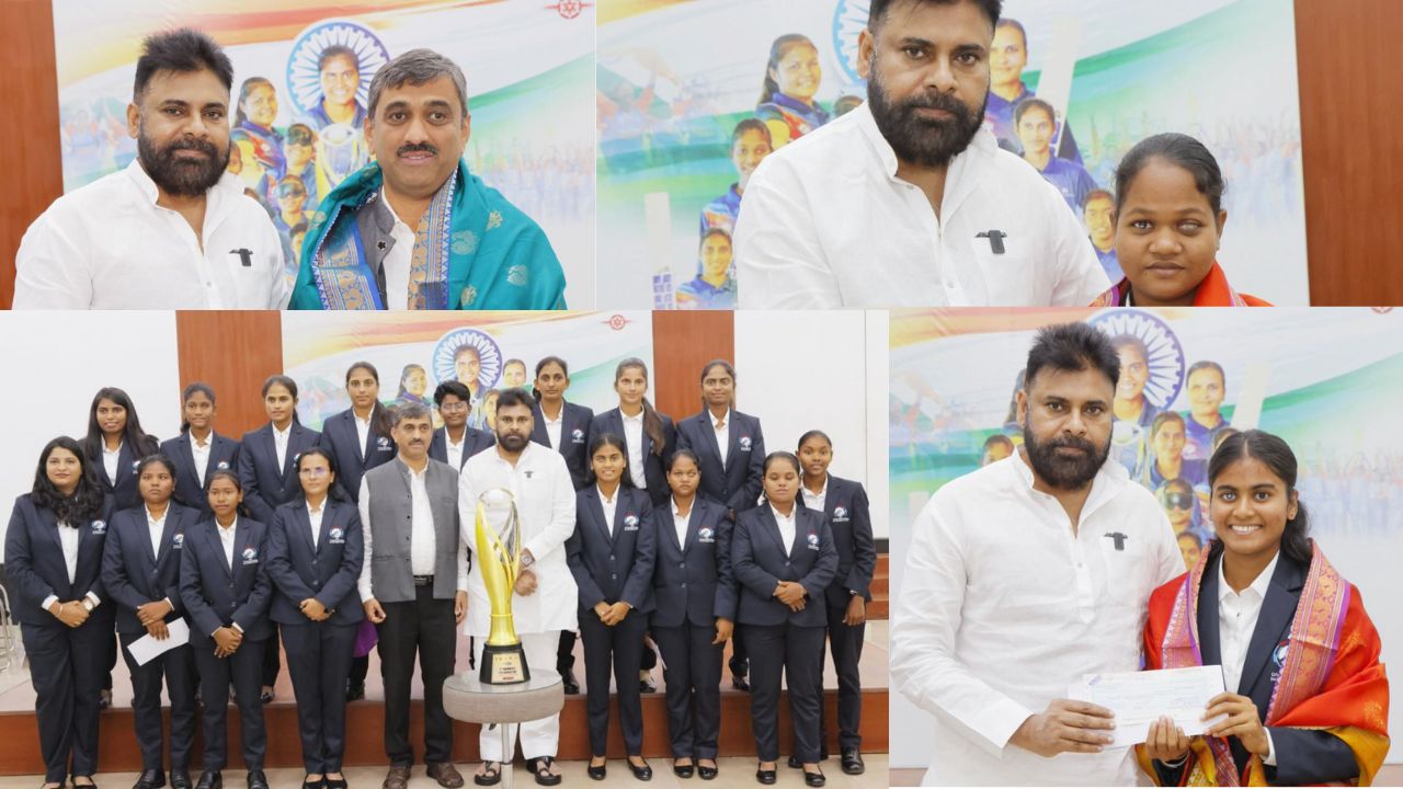Pawan Kalyan Presents ₹84 Lakh to Blind Women Cricketers, Sanctions ₹6.2 Crore Roads